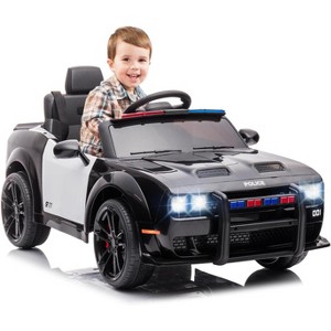 Coucheta Licensed Dodge Challenger Kids Electric Car, 12V Battery Powered Ride On Car with Parent Remote Control, LED Headlights & Music - 1 of 4