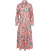 VENUS Womens Cotton Linen Shirt Midi Dress  -  14, Floral, Venetian Patchwork - 3 of 4