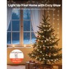 VEVOR LED Christmas String Lights, 200 LED, 76 ft Connectable Warm White Christmas Lights Outdoor, with 8 Modes, Twinkle Fairy Lighting Plug in,White - 3 of 4