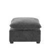 Sapphtopaz Modern 26" Ottoman Chenille Footstools with Thick Cushion and Wood Frame Small Vanity Stool for Bedroom, Living Room, Entryway - 2 of 4