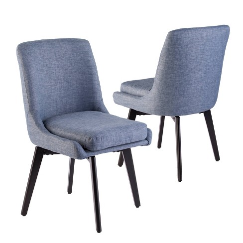 Set Of 2 Siobhan Swivel Accent Chairs Denim Blue Aiden Lane Target