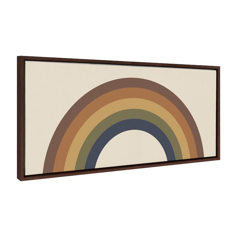18&#34; x 40&#34; Sylvie Retro Rainbow by the Creative Bunch Studio Framed Wall Canvas Brown - Kate &#38; Laurel All Things Decor, 3 of 9