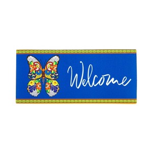 Evergreen Talavera Butterfly Sassafras Indoor Outdoor Switch Doormat 1'10"x10" Multicolored - 1 of 2
