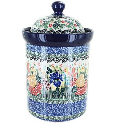 Blue Rose Polish Pottery 493 Ceramika Large Canister