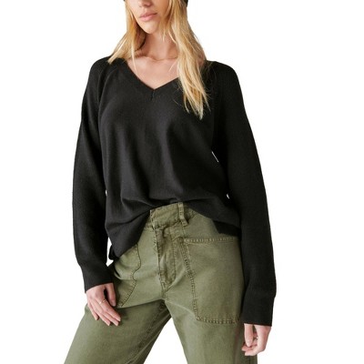 Lucky Brand Womens Soft V-Neck Pullover Sweater