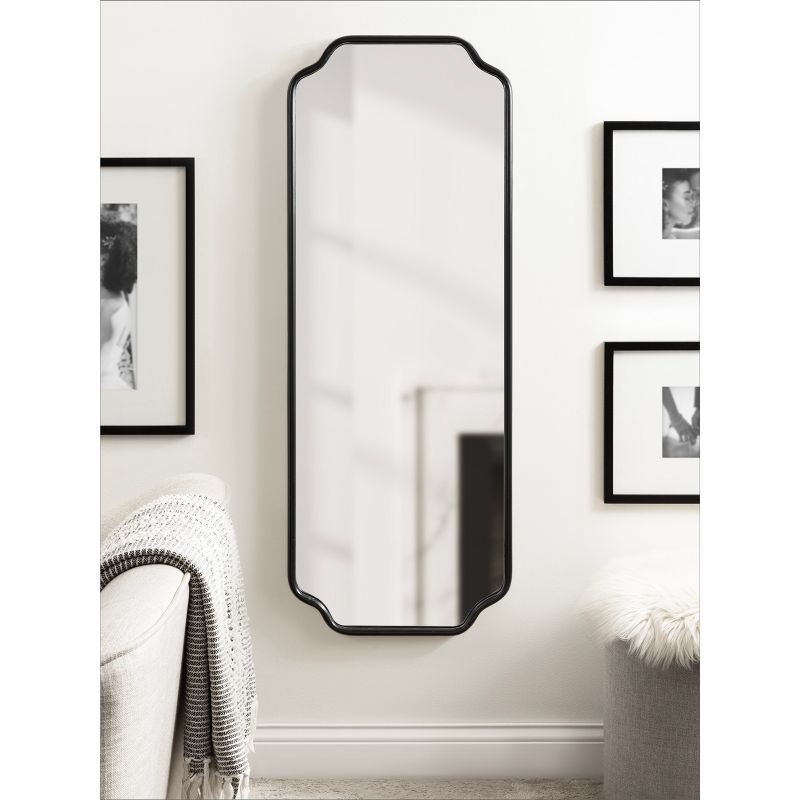 Kate &#38; Laurel All Things Decor 18&#34;x48&#34; Plumley Framed Wall Mirror Black, 5 of 8