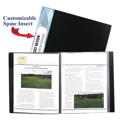 C-Line 24-Pocket Bound Sheet Protector Presentation Book, Black