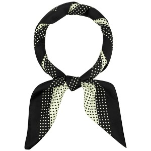Elerevyo Women's Polka Dots Large Square Satin Silk Like Neckerchief Bandanas Neck Scarves 35.4"x35.4" - 1 of 4