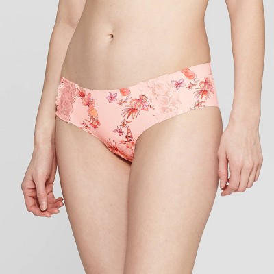 Women's Laser Cut Cheeky Underwear with Lace - Auden™ Casual Pink