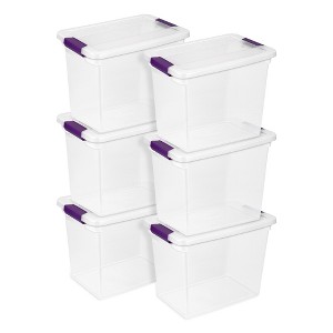Sterilite ClearView Latch Box, Stackable Storage Organizer Bins for Home - 1 of 4