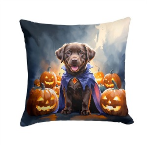Tramull Halloween Throw Pillow, 14x14 Inch Indoor Outdoor Decorative Pet Theme Pillow - 1 of 4