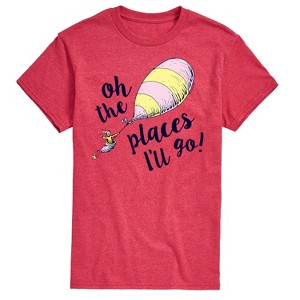 Men's - Dr. Seuss - Oh The Places I'll Go Balloon Short Sleeve Graphic T-Shirt - 1 of 4