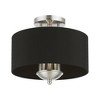 Livex Lighting Huntington 3 - Light Semi-Flush Mount in  Brushed Nickel - 3 of 4