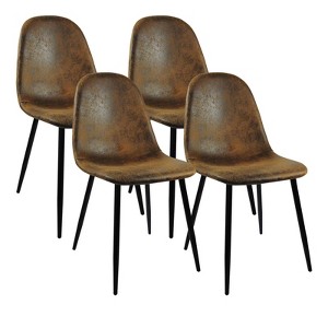 NicBex Upholstered Dining Chair Set of 4 Modern Fabric Accent Chair with Metal Legs for Kitchen,Dining Room - 1 of 4