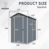 ORRD 4x6 FT Resin Outdoor Storage Shed, Weatherproof Garden Shed for Patio Furniture & Tools, Gray - 2 of 4