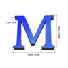 Unique Bargains 3D Acrylic Self-Adhesive Mirror Alphabet Sticker Wall Decals Blue - 2 of 4