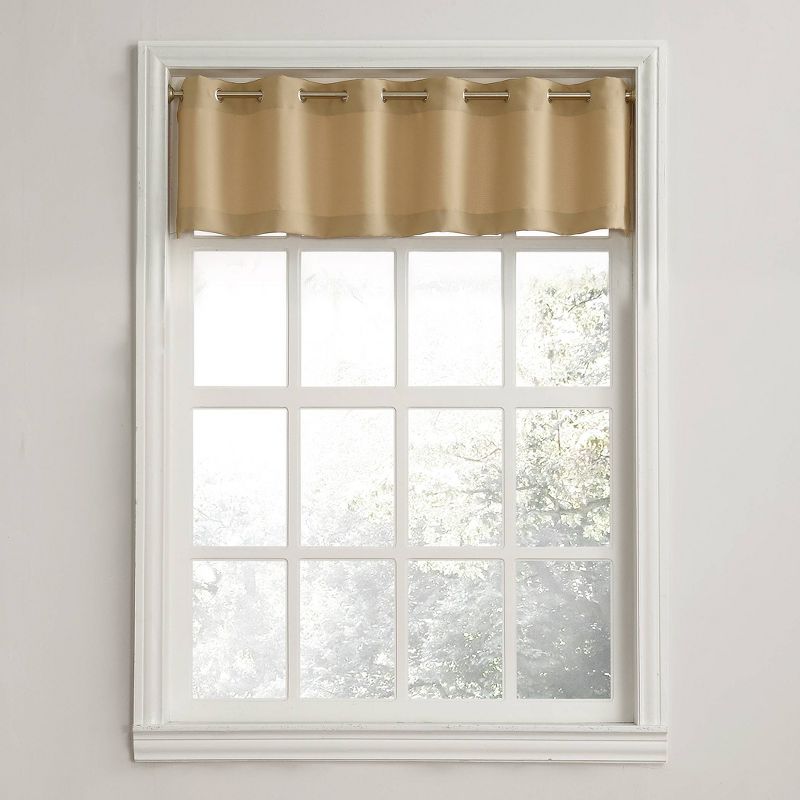 56"x14" No. 918 Semi-Sheer Montego Casual Textured Grommet Kitchen Curtain Valance, 5 of 9