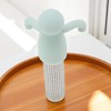 Unique Bargains Tea Infuser Tea Infuser Asymmetrical Shape Hand Wash Silicone Stainless Steel 1.97"x1.18"x4.53" 1Pcs - 2 of 4