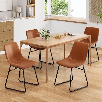 Pexfix Waterproof Faux Leather Dining Chair Set of 4