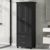 OUTSUPPLY Tall 2-Drawer Storage Cabinet with Adjustable Shelf for Bathroom, Office & Kitchen, Anti-Tip Safety - 2 of 4