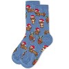Memoi Women's Lit Dachshund Christmas Crew Socks Denim Heather 9-11 - 3 of 4