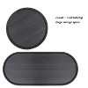 Gulches Round End Table with Storage Tray - 2 Tier Wooden Oval coffee Table, Stylish Small Side Table for Living Room, Dining Room & Home Office,Black - 3 of 4