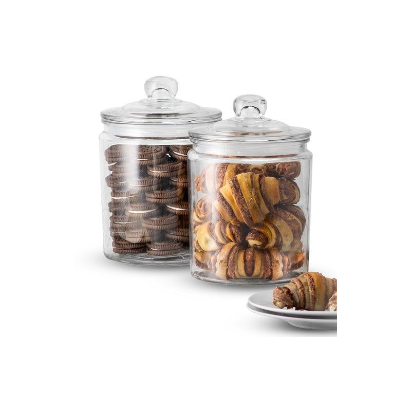 Kook Glass Kitchen and Apothecary Storage Jars, 1/2 Gallon, Set of 2, 1 of 5