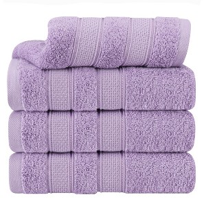 American Soft Linen 4 Piece 100% Cotton 16x28" Salem Hand Towel Set - 1 of 4