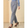 INSPIRE CHIC Women's Plaid Elastic Waist Casual Work Office Long Pants - 2 of 4