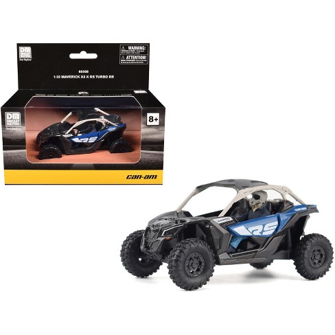 Can-Am Maverick X3 X RS Turbo RR Intense Blue and Chalk Gray with Driver Figure 1/32 Diecast Model by BRP Models - image 1 of 4