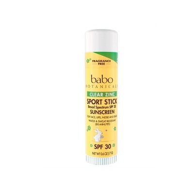 Babo Botanicals Clear Zinc Sport Stick 