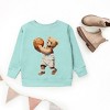 The Juniper Shop Watercolor Basketball Bear Youth Sweatshirt - 3 of 4