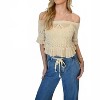 Women's Babydoll Off The Shoulder Top - Fate - 2 of 2