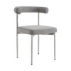 Armen Living Set of 2 Shannon Brushed Stainless Steal and Fabric Dining Chairs - 3 of 4