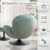 NicBex Velvet Swivel Accent Chair,Upholstered Swivel Living Room Chairs with Curved Backrest and Ottoman,Accent Chairs for Living Room - 4 of 4