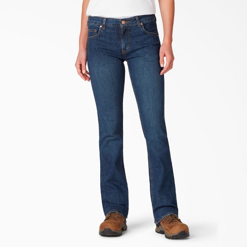 Dickies Women's Perfect Shape Bootcut Jeans, Stonewashed Indigo Blue (snb),  8rg : Target
