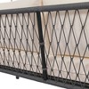 Okak 2-Person Patio Swing Bench with Cushions&Chains,Large Rattan Hammock Swing Sofa for Courtyard,Garden&Poolside,650LBS Capacity - 2 of 4