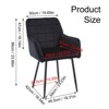 FONTOI Upholstered Dining Chairs Set of 2, Kitchen Chairs with Armrests, Easy to Assemble and Clean, for Living Room, Black, 21.65"*33.46"*22.83" - 3 of 4