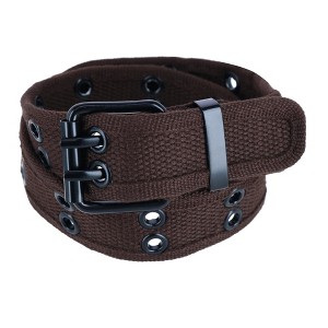 CTM Kids 2 Hole Roller Buckle Canvas Belt - 1 of 4