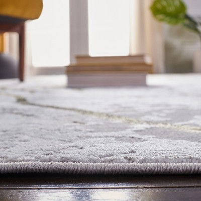 Amelia Grey and Gold Abstract Rectangular Area Rug