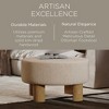 Maven Lane Celia Contemporary Upholstered Ottoman with Refined Wood Finish - 3 of 4