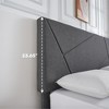 Whizmax Upholstered Platform Bed Frame with Fabric Adjustable Headboard and Strong Wooden Slats,Gray - 3 of 4