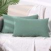 Unique Bargains Soft Solid Color Hidden Zippers Pillowcases for Bed Sofa 4 Pcs - 2 of 4
