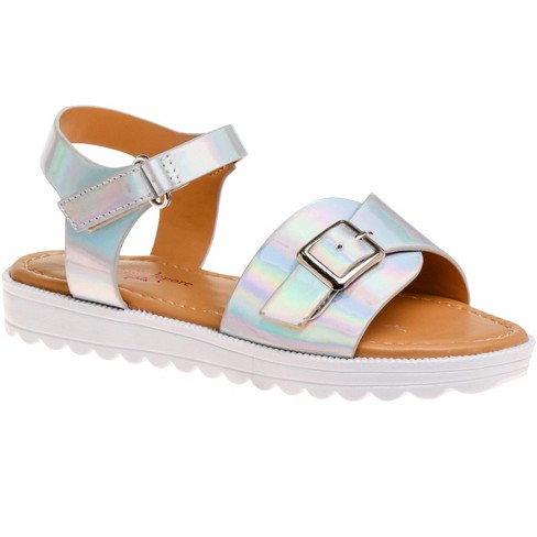 Girls on sale holographic sandals