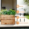 TUYOHW Metal Planter Box, Rectangular Planter Box with Drainage Holes, Large Planters with Removable Shelf for Outdoor Plants, Black - 4 of 4
