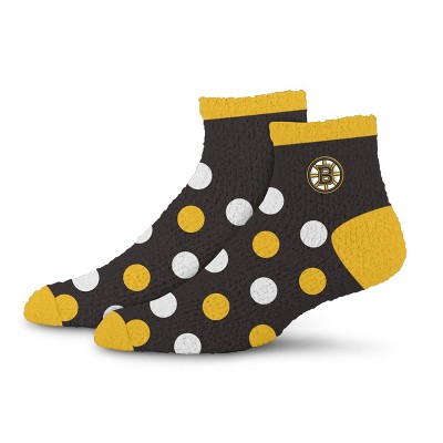 NHL Boston Bruins Dotty Fuzzy Socks - One Size Fits Most