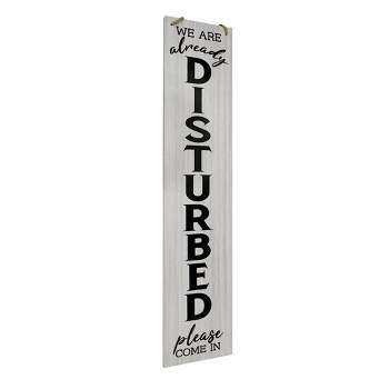 Already Disturbed Happiness' Double Sided Hanging/Leaning Wall Sign - American Art Decor