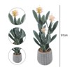 Artificial Cactus Plant in Pot, Realistic Euphorbia Acrurensis, Easy Care Faux Cactus for Home, Office, Housewarming Decor - 2 of 4