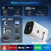 Paaaawaters Mini Projector, Video Projector for Bedroom, Built-in Speaker And Bluetooth 5.3, Native 1080P, Compatible With 4K - 3 of 4