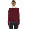 J CASHMERE Women's 100% Pure Cashmere Horizontal Rib Boatneck Raglan Sweater - 2 of 4